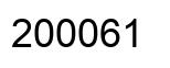 Number 200061 black image