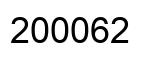 Number 200062 black image