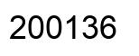 Number 200136 black image