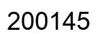 Number 200145 black image