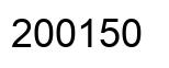 Number 200150 black image