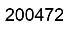 Number 200472 black image