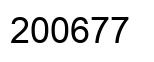 Number 200677 black image