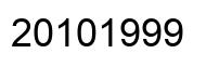 Número 20101999 imagen negro