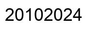Number 20102024 black image