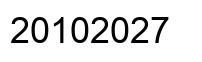 Number 20102027 black image