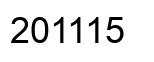 Number 201115 black image