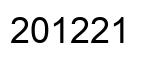 Number 201221 black image