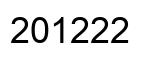 Number 201222 black image