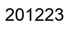 Number 201223 black image
