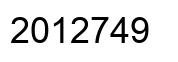 Number 2012749 black image