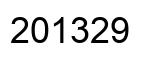 Number 201329 black image