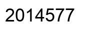 Number 2014577 black image