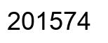 Number 201574 black image
