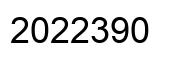 Número 2022390 imagen negro