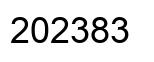 Number 202383 black image