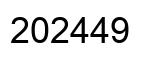 Number 202449 black image