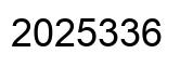 Number 2025336 black image