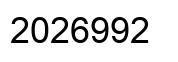 Number 2026992 black image