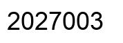 Número 2027003 imagen negro