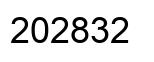 Number 202832 black image