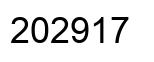 Number 202917 black image