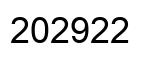 Number 202922 black image