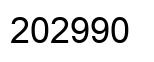 Number 202990 black image