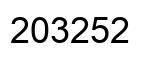 Number 203252 black image