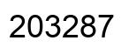Number 203287 black image