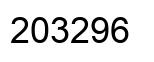 Number 203296 black image