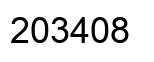 Number 203408 black image