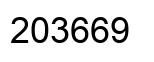 Number 203669 black image
