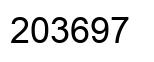 Number 203697 black image