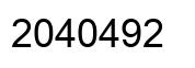 Number 2040492 black image