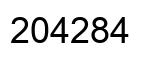 Número 204284 imagen negro