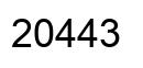 Number 20443 black image