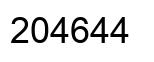 Número 204644 imagen negro