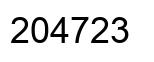 Number 204723 black image