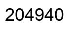 Number 204940 black image