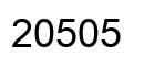 Número 20505 imagen negro