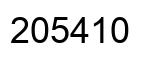 Number 205410 black image