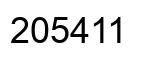 Number 205411 black image