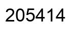 Number 205414 black image