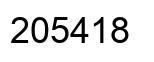 Number 205418 black image