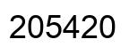 Number 205420 black image