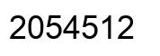 Number 2054512 black image