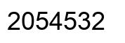 Number 2054532 black image