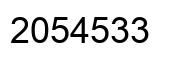 Number 2054533 black image