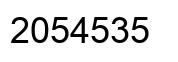 Number 2054535 black image
